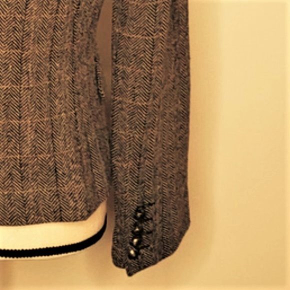 H&M herringbone wool jacket blazer 10 - Picture 6 of 14